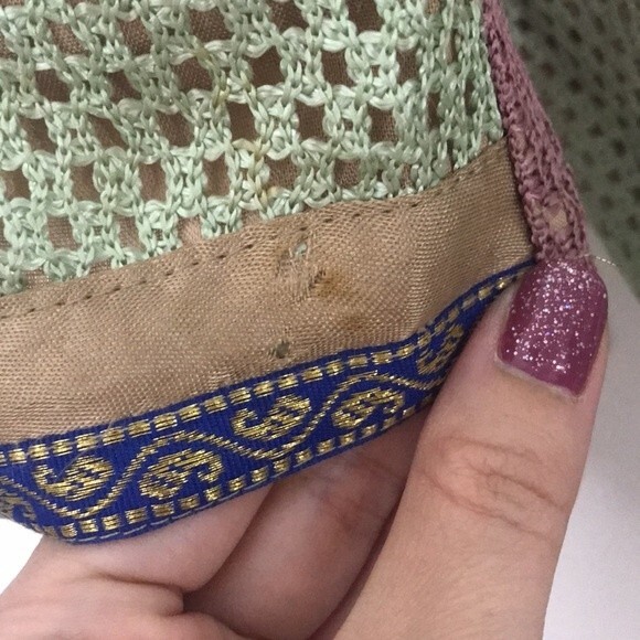 Vtg Marisol patchwork star button up fall winter cardigan coat size small - Picture 10 of 13